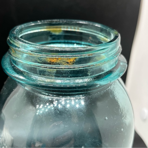 Vintage Decor Lot Aqua Ball Canning Jar ,leather Coin Purse/ mismatched sconces - Picture 16 of 16